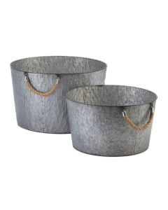 GALVANIZED TEXTURED BUCKETS