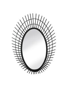 RIKI LARGE BLACK BAMBOO MIRROR