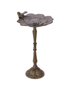 RUSTIC IRON BIRDBATH